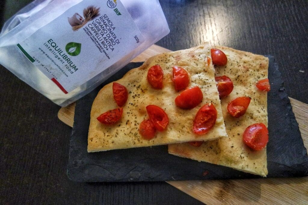Ricetta fit schiacciata fit con pomodorini senza grassi