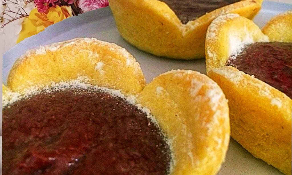 Ricetta fit crostatine di frolla con burro d’arachidi e cioccolato